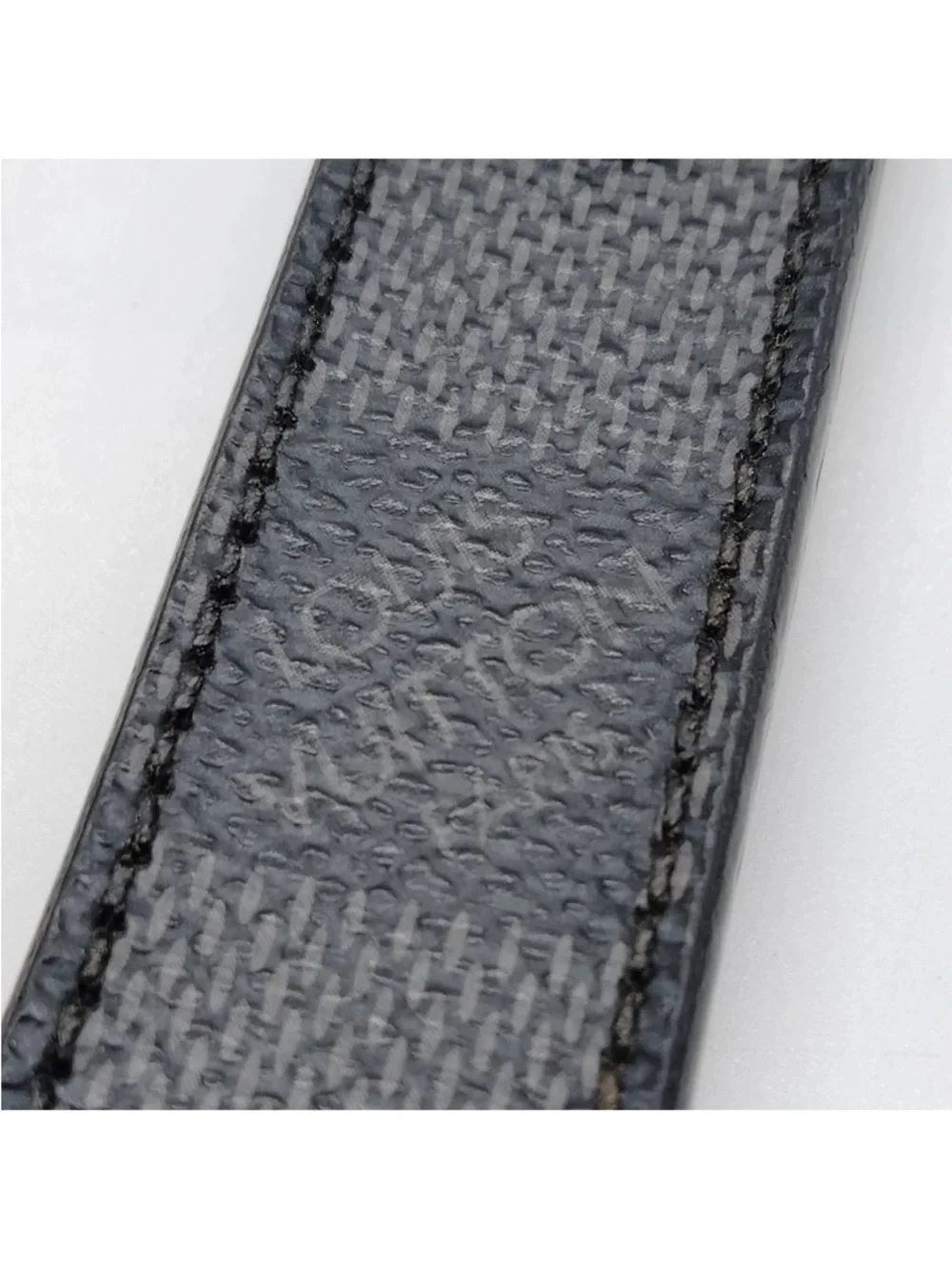 Louis Vuitton Damier Graphite Black Leather & Silver-Tone Keychain